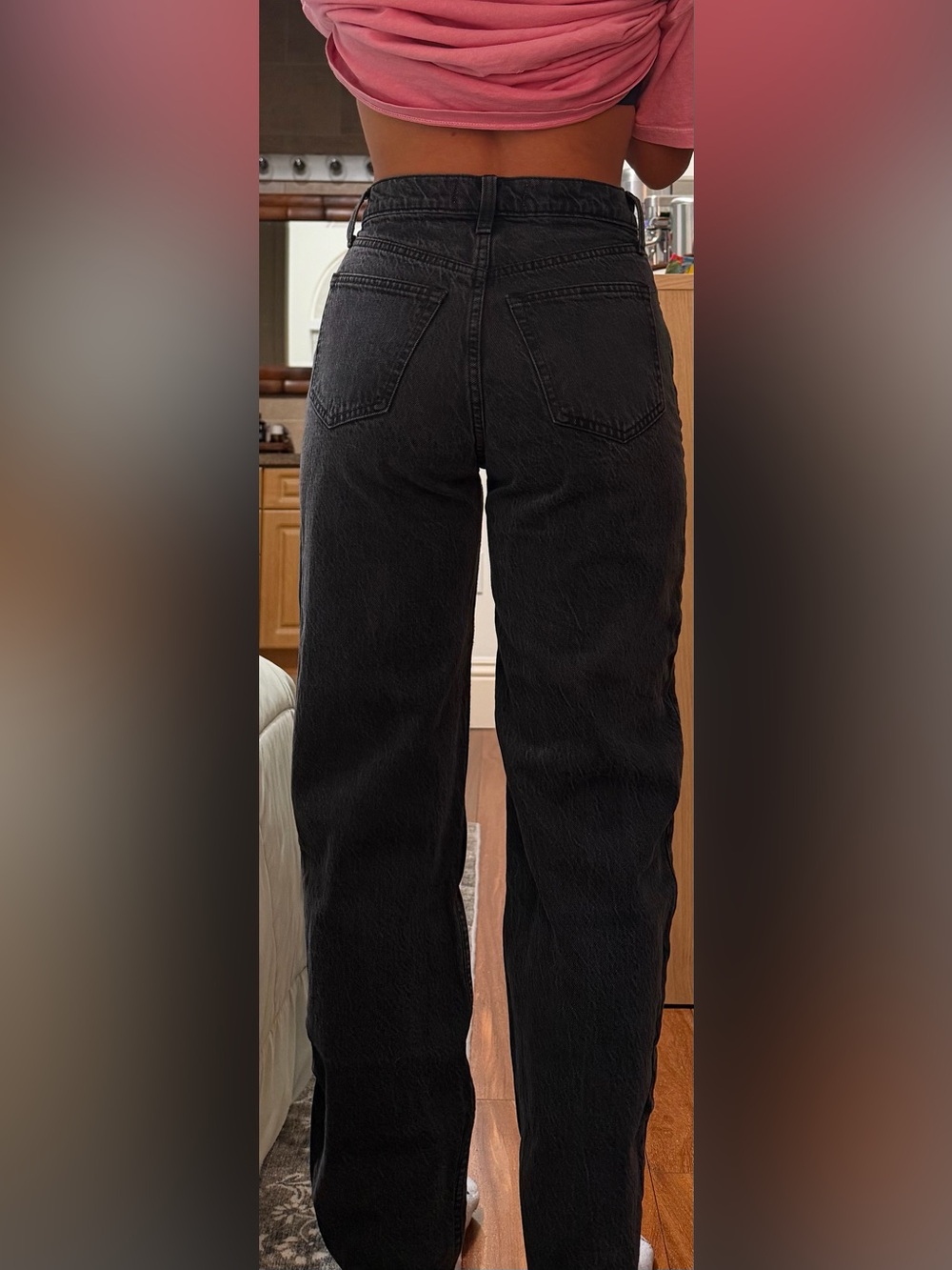 Abercrombie & Fitch Charcoal Black High-Rise Jeans - Picture 3 of 4